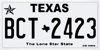 TX license plate BCT2423