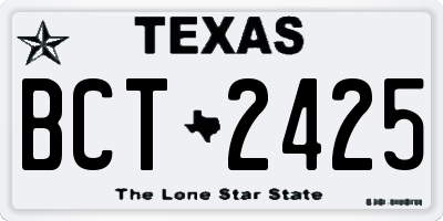 TX license plate BCT2425