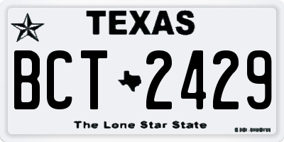 TX license plate BCT2429