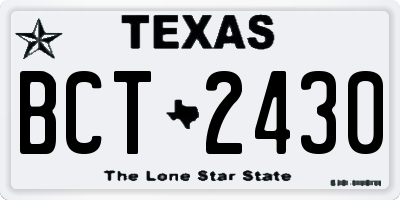 TX license plate BCT2430