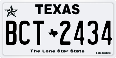 TX license plate BCT2434