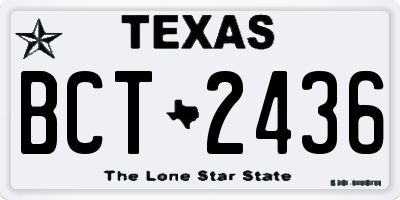 TX license plate BCT2436
