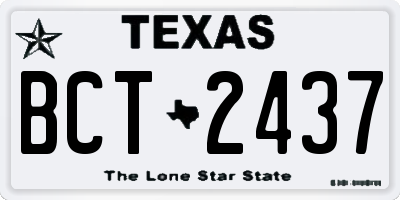 TX license plate BCT2437