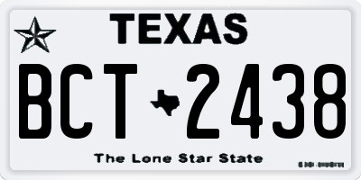 TX license plate BCT2438