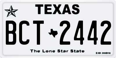 TX license plate BCT2442