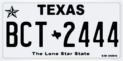TX license plate BCT2444