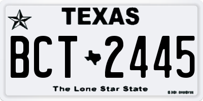 TX license plate BCT2445
