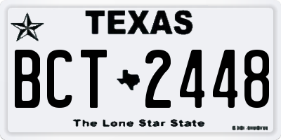 TX license plate BCT2448