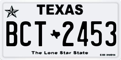 TX license plate BCT2453