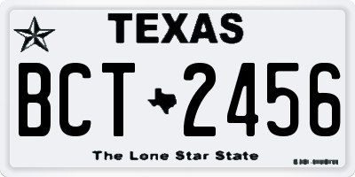 TX license plate BCT2456