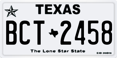 TX license plate BCT2458