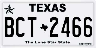 TX license plate BCT2466