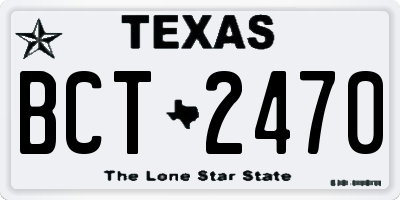 TX license plate BCT2470