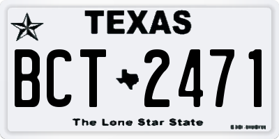 TX license plate BCT2471