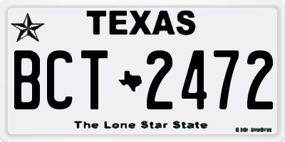 TX license plate BCT2472