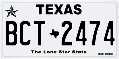 TX license plate BCT2474