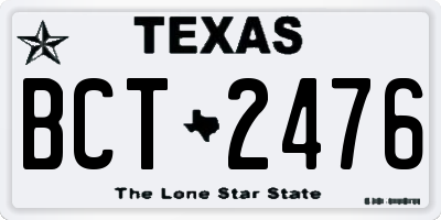 TX license plate BCT2476
