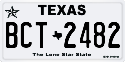 TX license plate BCT2482