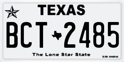 TX license plate BCT2485