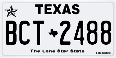 TX license plate BCT2488