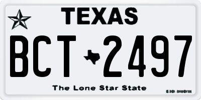 TX license plate BCT2497