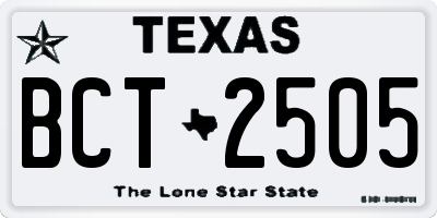 TX license plate BCT2505