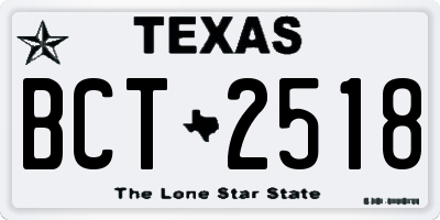 TX license plate BCT2518