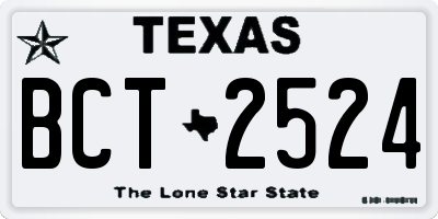 TX license plate BCT2524