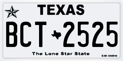 TX license plate BCT2525