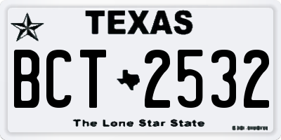 TX license plate BCT2532