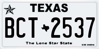 TX license plate BCT2537