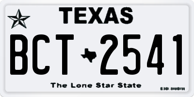 TX license plate BCT2541