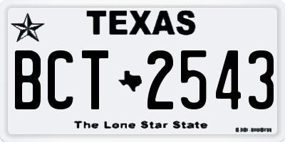 TX license plate BCT2543