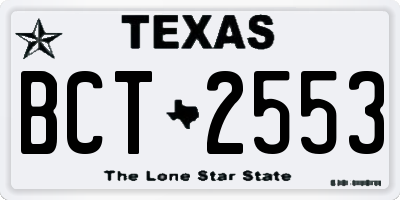 TX license plate BCT2553
