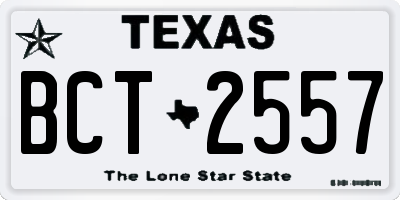 TX license plate BCT2557