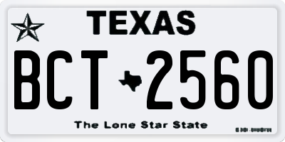 TX license plate BCT2560