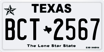 TX license plate BCT2567