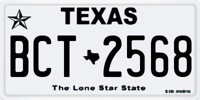 TX license plate BCT2568