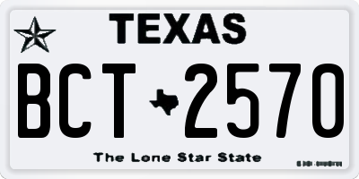 TX license plate BCT2570