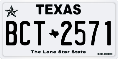 TX license plate BCT2571