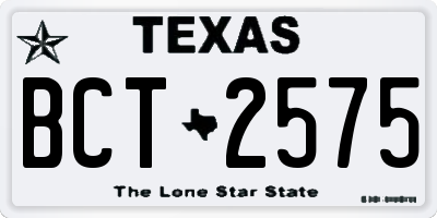 TX license plate BCT2575