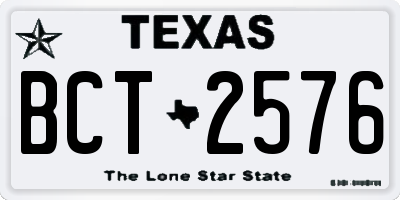 TX license plate BCT2576