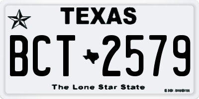 TX license plate BCT2579