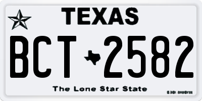 TX license plate BCT2582
