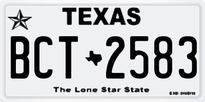TX license plate BCT2583