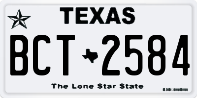 TX license plate BCT2584