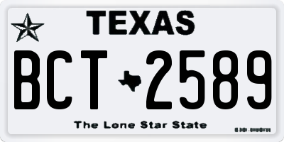 TX license plate BCT2589