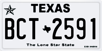 TX license plate BCT2591