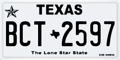 TX license plate BCT2597