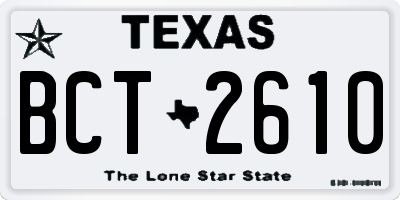 TX license plate BCT2610